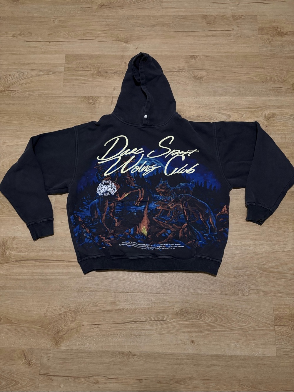 Darc Sport Navy Black Wolves Club Graphic Hoodie